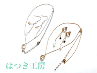 【新作】月のネックレスと星のピアス