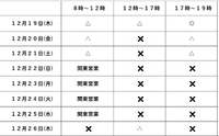 １２月１９日（木）〜２６日（木） 2024/12/18 07:45:27