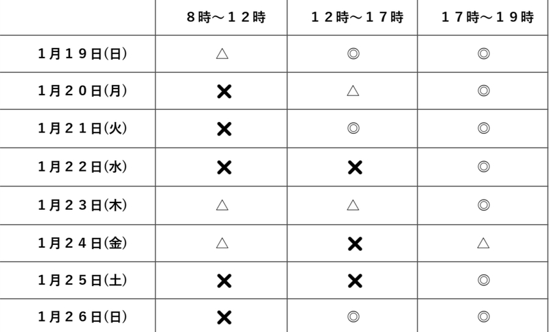 １月１９日（日）〜２６日（日）