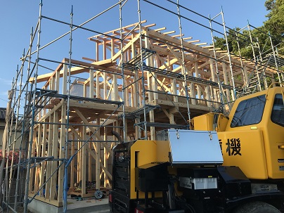 住宅の建て方工事