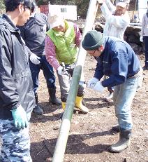 『野菜塾』初日の作業