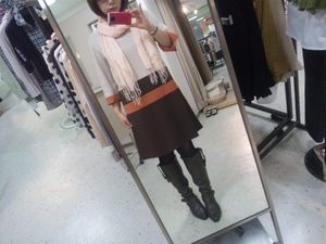 配色・その２と春ストール。