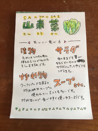 やさいのはなし＃10　山東菜