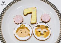 お友達の誕生日に美女と野獣アイシングクッキー作りました 2022/06/28 18:00:00
