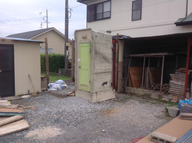 仮設トイレ撤去処分