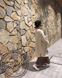ZARAのレオパード柄スカート×ガウンニット / 11月下旬の横浜～鎌倉旅行