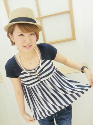 ストライプフレアＴシャツ♡