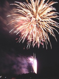 夏の夜空に