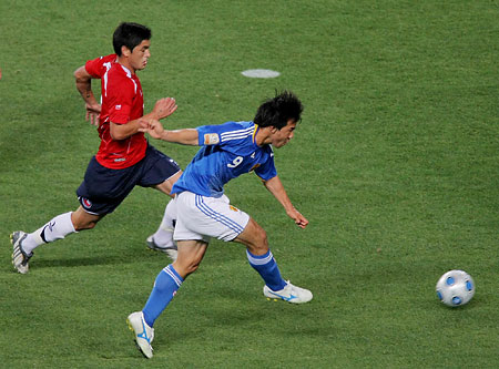 【画像】キリンカップサッカー2009　チリ戦　２点目