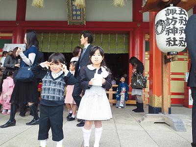 娘と息子の七五三で五社神社に行ってきました
