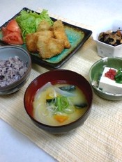 エビとブロッコリーのスパゲッティー