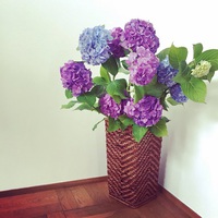 flower & green | 紫陽花を生けてみました。