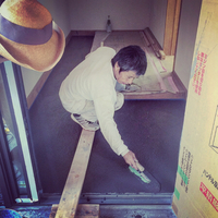 豊橋・Ｙ様邸 玄関土間左官工事 2015/08/19 13:03:57