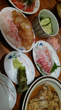鯛 VS 生ワサビ 2015/07/31 21:04:46