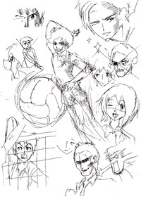 「チャレンジ」の漫画の絵を真似て描いた！ 2013/11/12 19:21:10