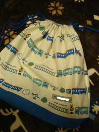 夜なべして子供用レッスンバッグを作ってみました