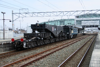 今日の甲種輸送、特大貨物シキ６１１Ｂ１