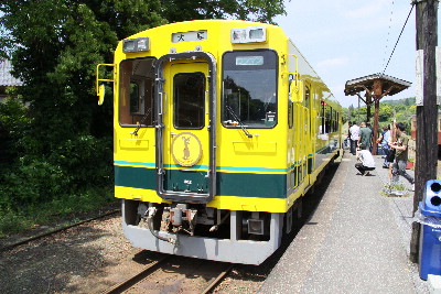 いすみ鉄道のムーミン列車