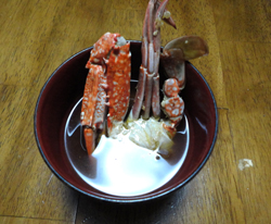 渡り蟹のお味噌汁！
