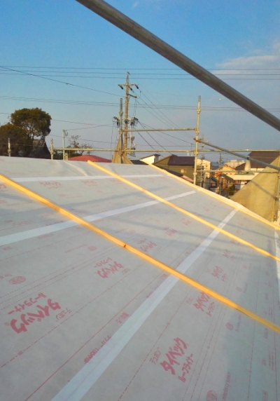「雄踏の家」建て方1日目（午後）