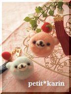 羊毛フェルト　クマカロン♪