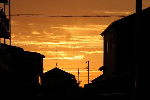 最近の夕日、夕焼け、朝日、朝焼け