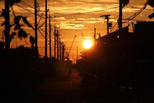 最近の夕日、夕焼け、朝日、朝焼け