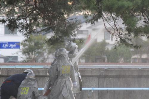 消防放水訓練