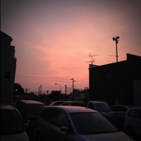 夕焼け空とオレンジ色.!! 2012/07/27 19:18:30
