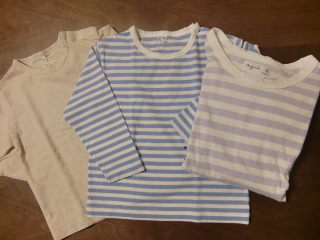 無印のしましまTシャツ