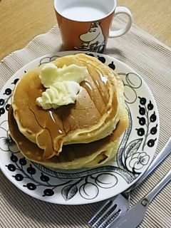 朝のホットケーキ♪