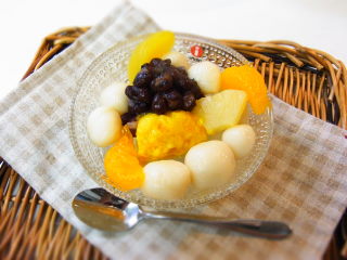 お月見に手作り白玉団子♪