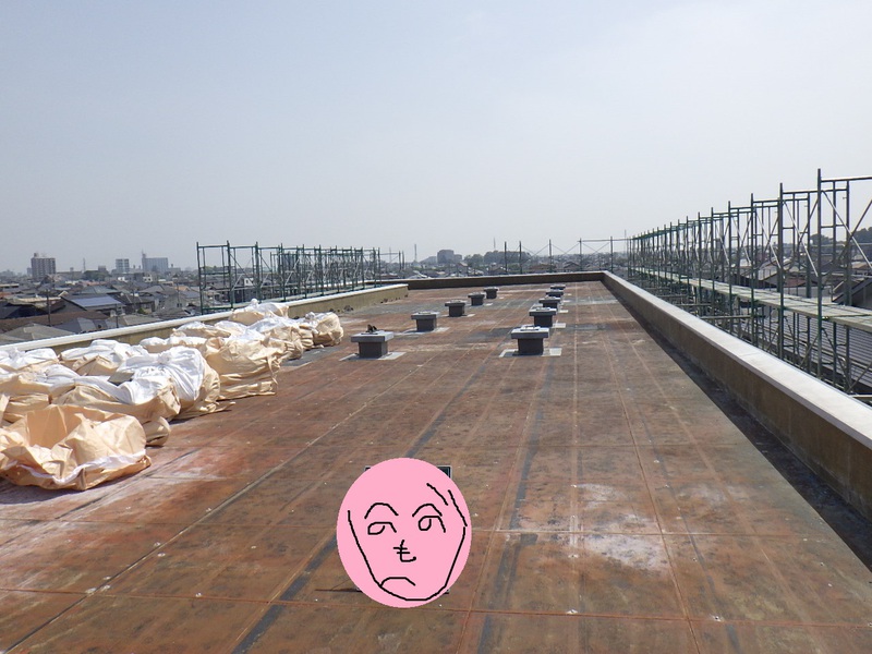 屋上シート防水撤去完了