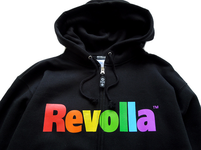 Revolla レインボーロゴジップパーカ（ブラック/グレー） size：【150〜XXL】