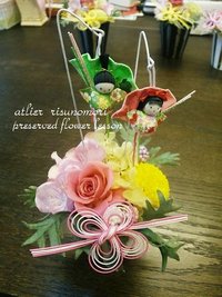 ひなまつりアレンジレッスンで。