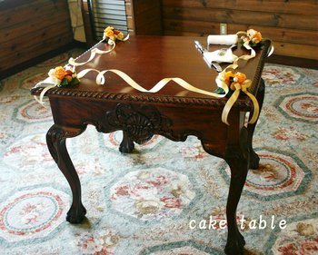 りすの森の披露宴・ケーキテーブル