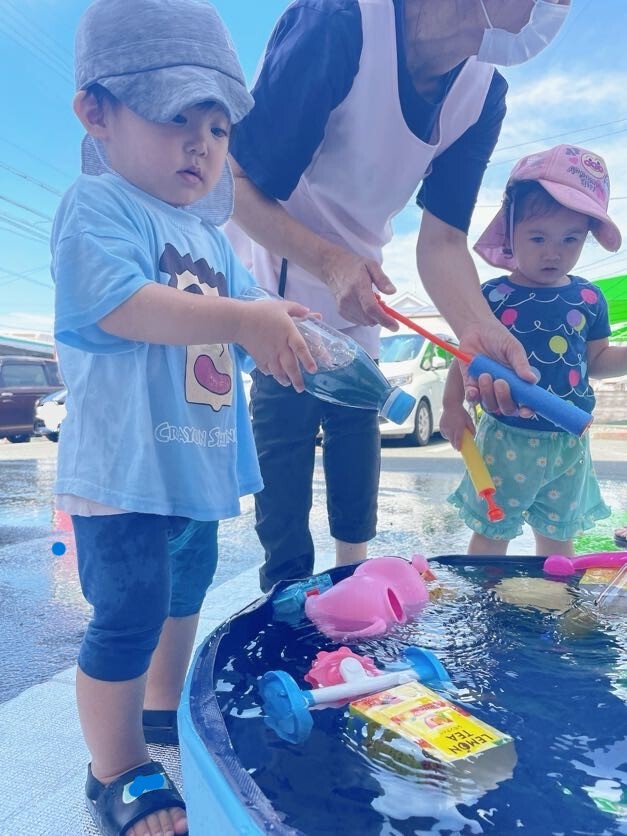 室内遊びとお水遊び