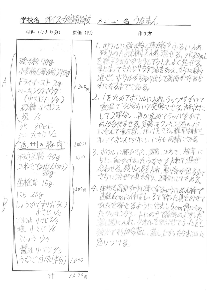うなまんの作り方