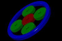 【3D-CG】遊星歯車機構（スター型） Planetary gear mechanism(star type) 2021/06/13 13:37:13