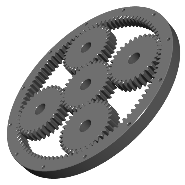 3D-CG　遊星歯車機構planetary gear mechanism