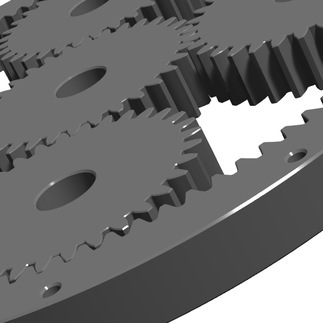3D-CG　遊星歯車機構planetary gear mechanism