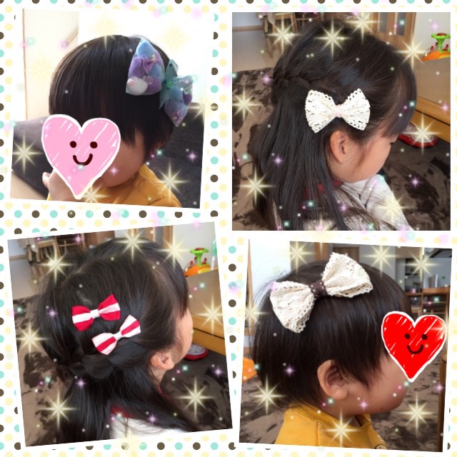髪の毛にペッタン☆