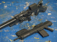 アーマードコア1/72ACVIアンビエント１９　武器　基本塗装完了♪