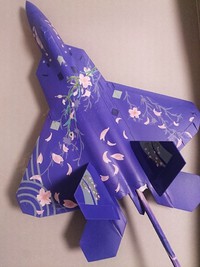 1/72 F-22ラプター桜④　デカール貼り完了