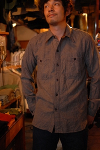 2 POCKETS WORK SHIRT,WOOL×COTTON(WHITE) 2015/08/12 18:21:34