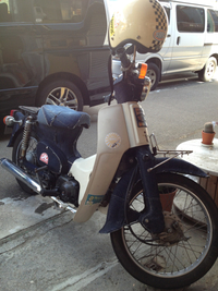 SusoClubバイクな色落ち。