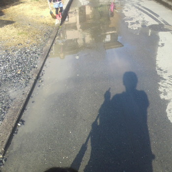 この水はけの悪さ・・どうにかして～！