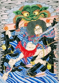 ◆水滸伝英雄武将・浪裡白跳張順【張順・水門破り】