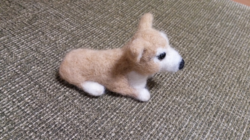 羊毛フェルト　犬