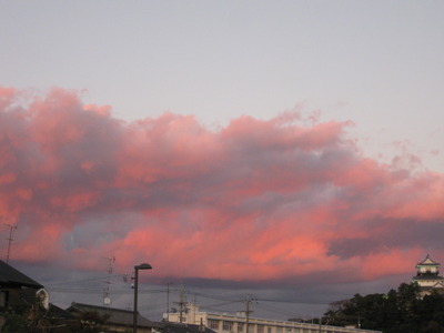 柿色の空・・・